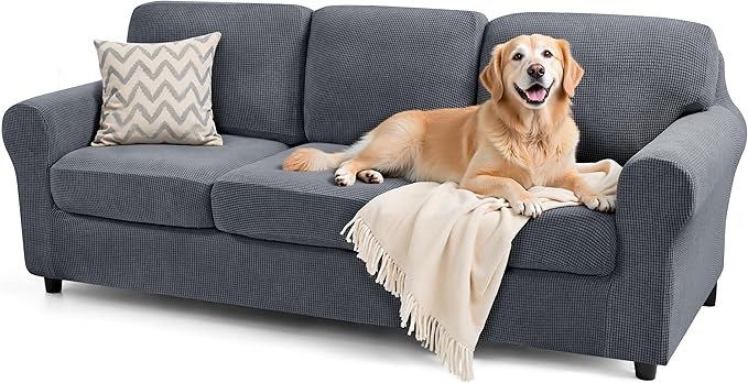 SUBRTEX 7 Pieces Stretch Sofa Slipcover Sets Couch Cover Sets Backrest Cushion