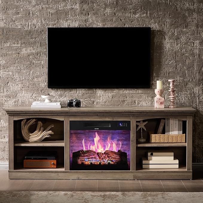 AMERLIFE 70 Inch Fireplace TV Stand