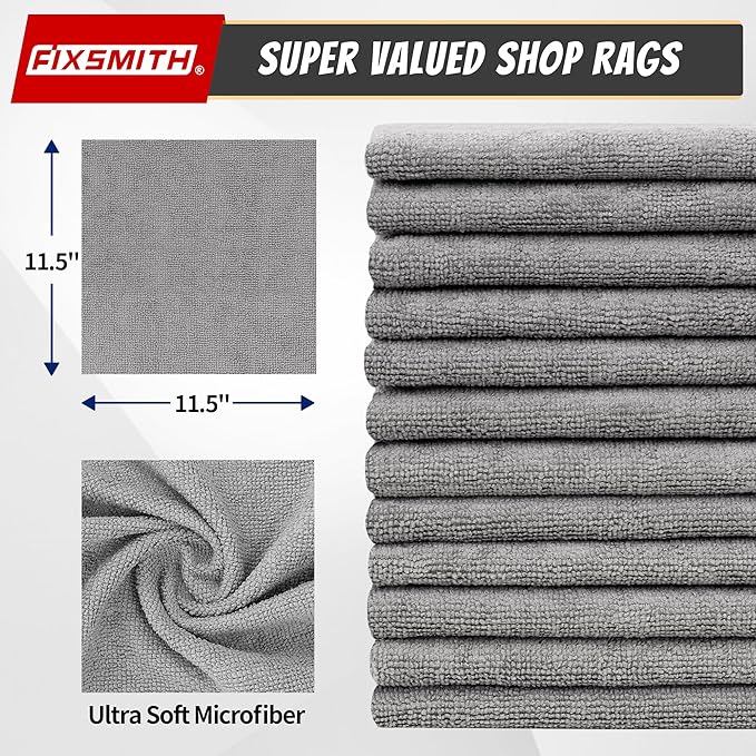 FIXSMITH Shop Towels, Microfiber Towels
