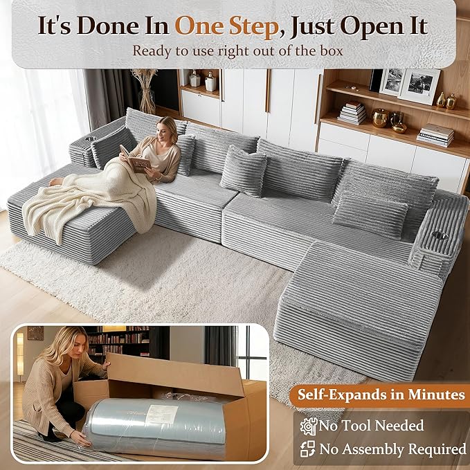 37" Cloud Sectional Couch Ottoman