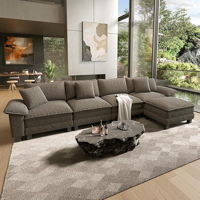 HERA'S HOUSE 158" Modular Sectional Sofa, Oversized L Shaped Couches