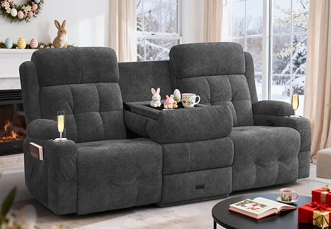 3-Seater Reclining Loveseat Sofa
