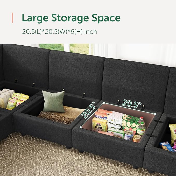 HONBAY Modular Sectional Sleeper Sofa