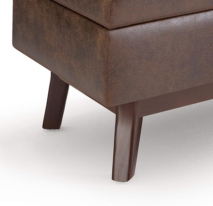 SIMPLIHOME Owen Small Rectangular Storage Ottoman