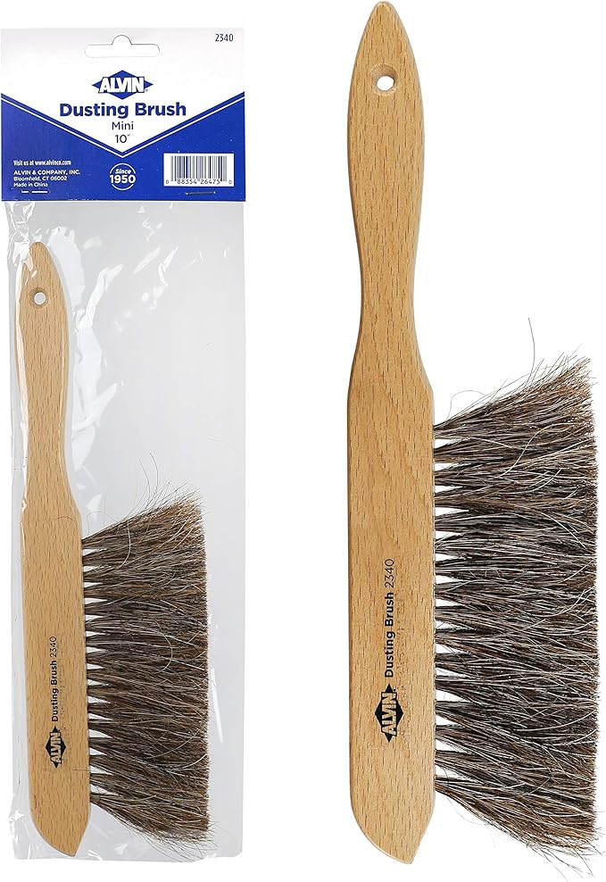 ALVIN Mini Dusting Brush, 100% Horsehair and Wood Handle, and Architecture