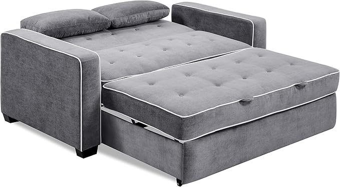 Serta Ainsley 66.5" Convertible Sleeper Loveseat, Full Size, Dreamcoil Comfort