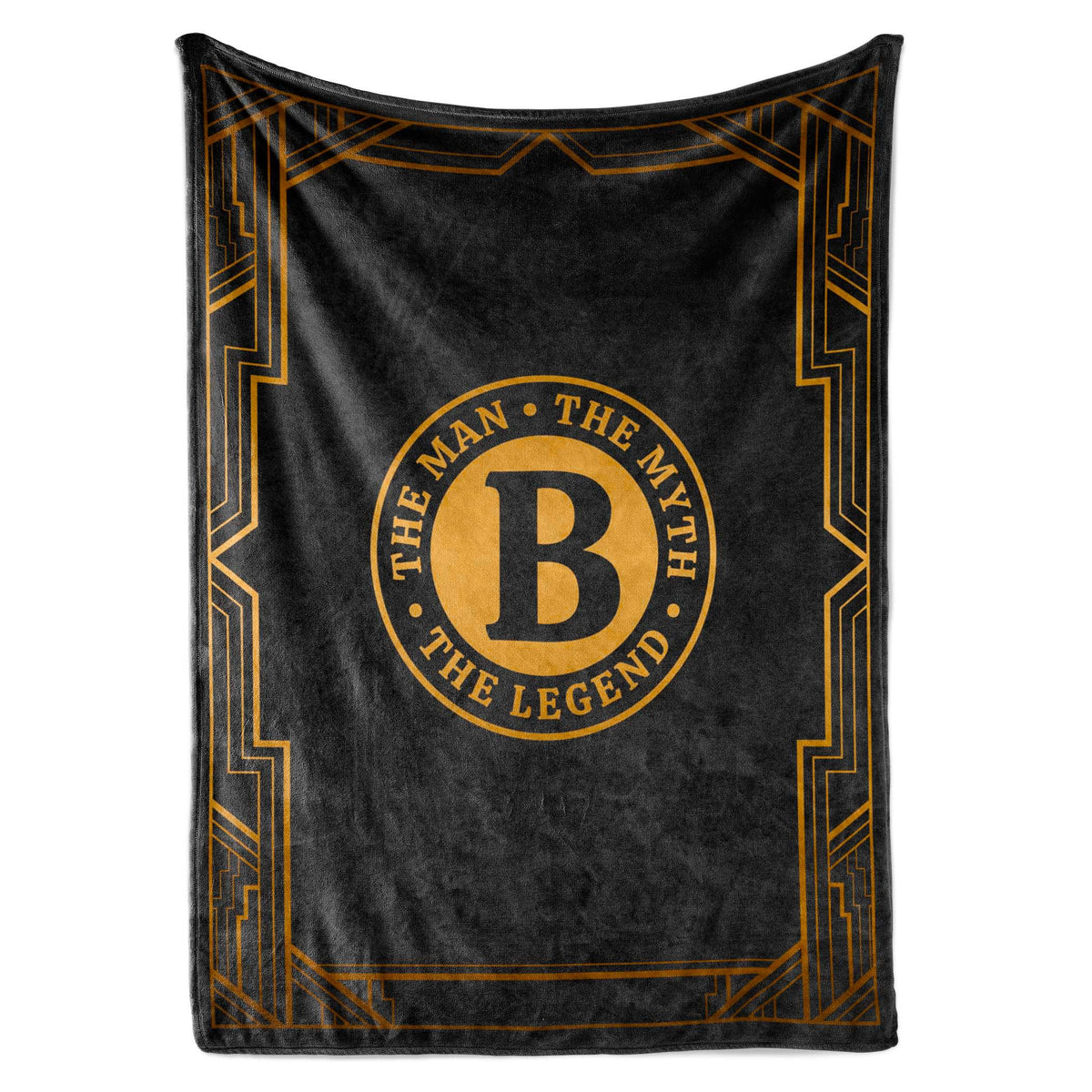 InnoBeta Gifts for Men, Initial Mens Gifts for Him, Birthday Gift Ideas, Mens Blanket, 300gsm Flannel Throw Blanket Gift for Dad, Grandpa, Husband, 50"x 65", B