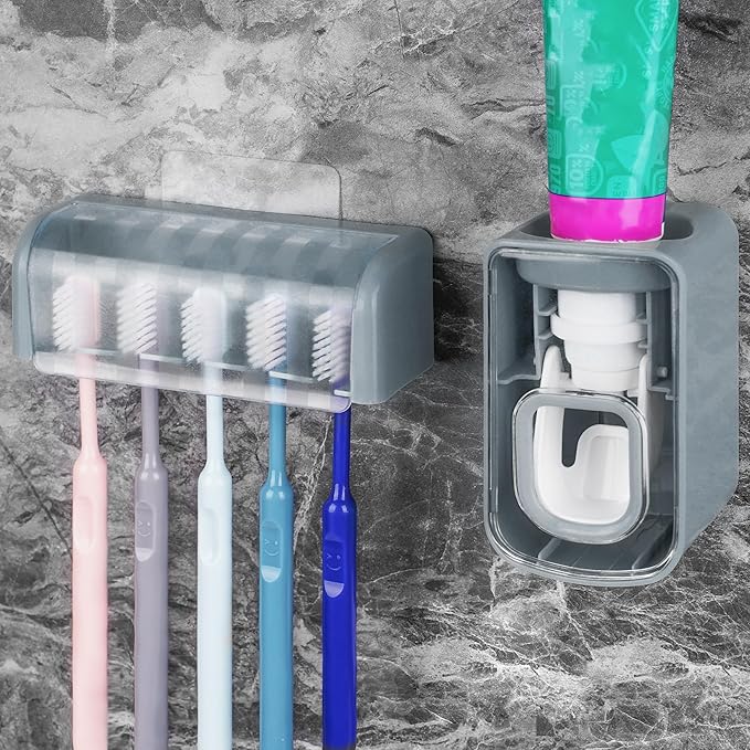5 Slots Wall Mount Toothbrush Holder