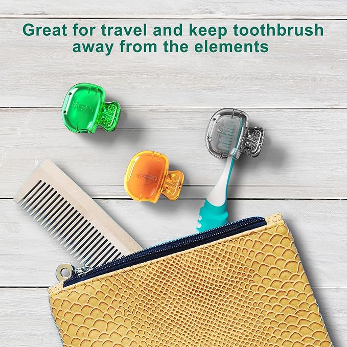 Mspan Electric Toothbrush Cover Cap: Brush Head Protector Cute Plastic Clip Pod