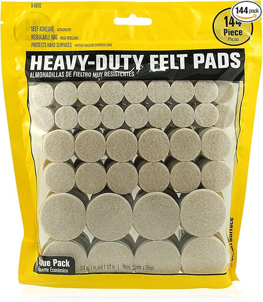 Smart Surface 8850 Heavy Duty Self Adhesive Furniture Felt Pads 3/4-Inch