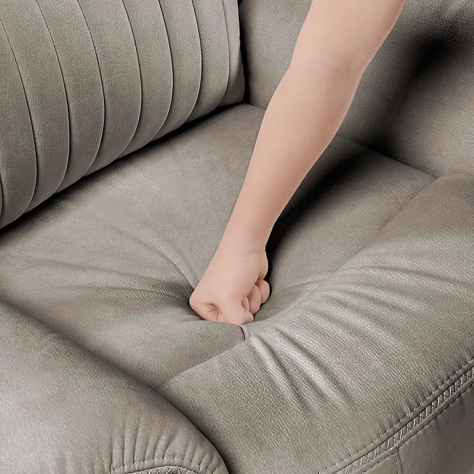 Lexicon Manual Recliner Chair, Polished Microfiber Reclining Sofa Chair