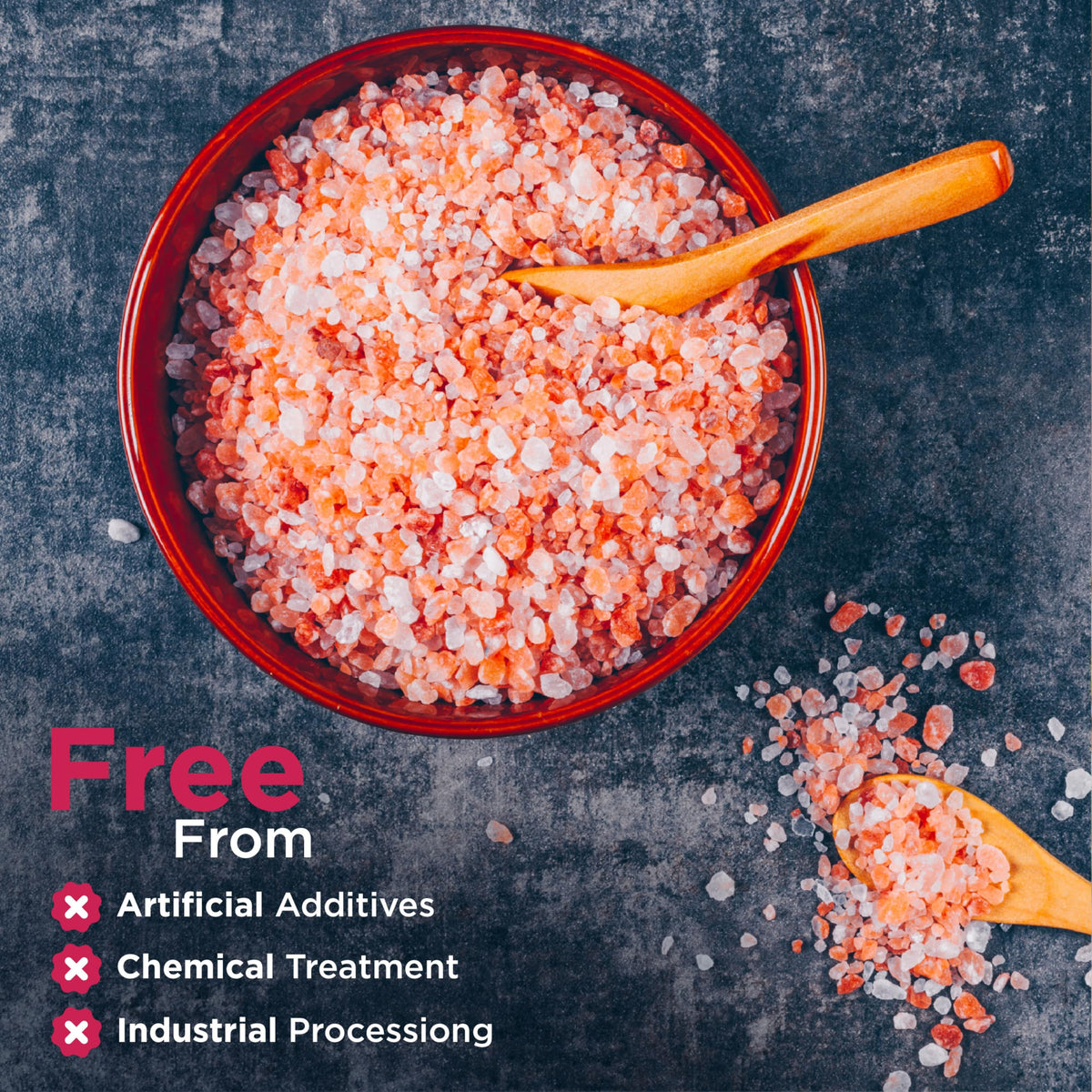 PURE NATURE Himalayan Pink Salt Coarse Grain 2 lb Natural Pink Himalayan Rock Salt for Grinder, Cooking, and Seasoning, Coarse Pink Salt Crystals from Pakistan, Non-GMO