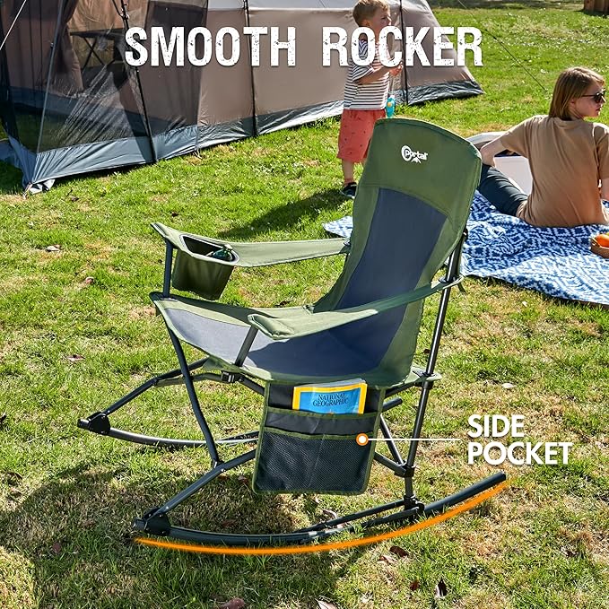 Portal Outdoor Rocking Chair Camping Folding Portable Rocker