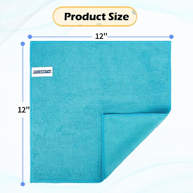 FIXSMITH Microfiber Cleaning Cloth, 20 Pack Cleaning Rags, Cleaning Towels