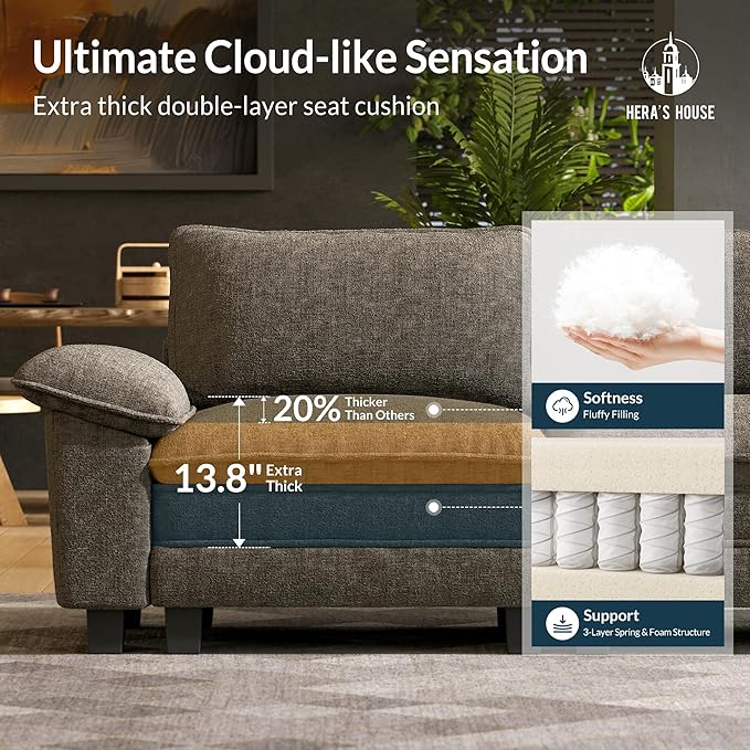 HERA'S HOUSE 158" Modular Sectional Sofa, Oversized L Shaped Couches