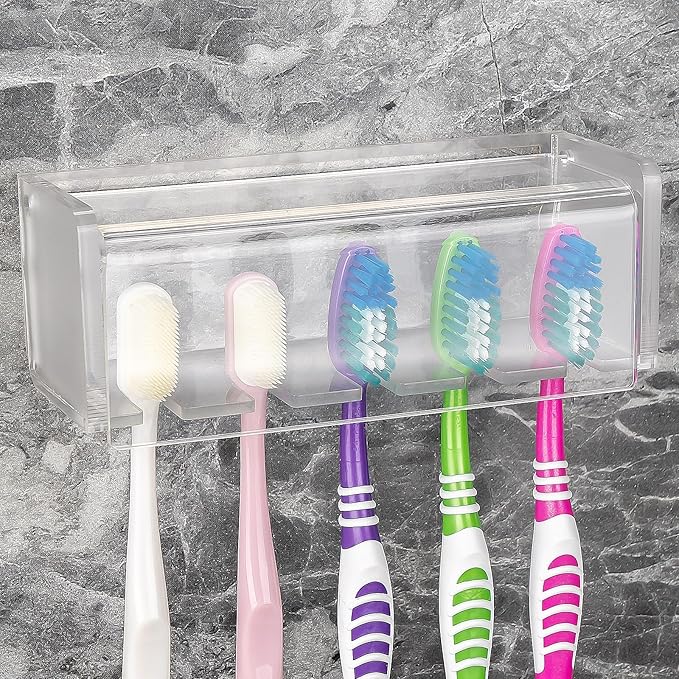 5 Slots Wall Mount Toothbrush Holder