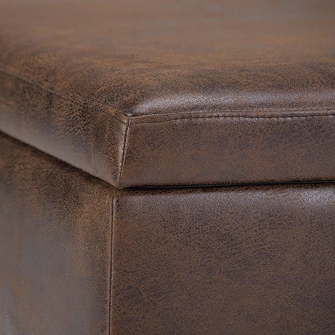 SIMPLIHOME Owen Coffee Table Storage Ottoman