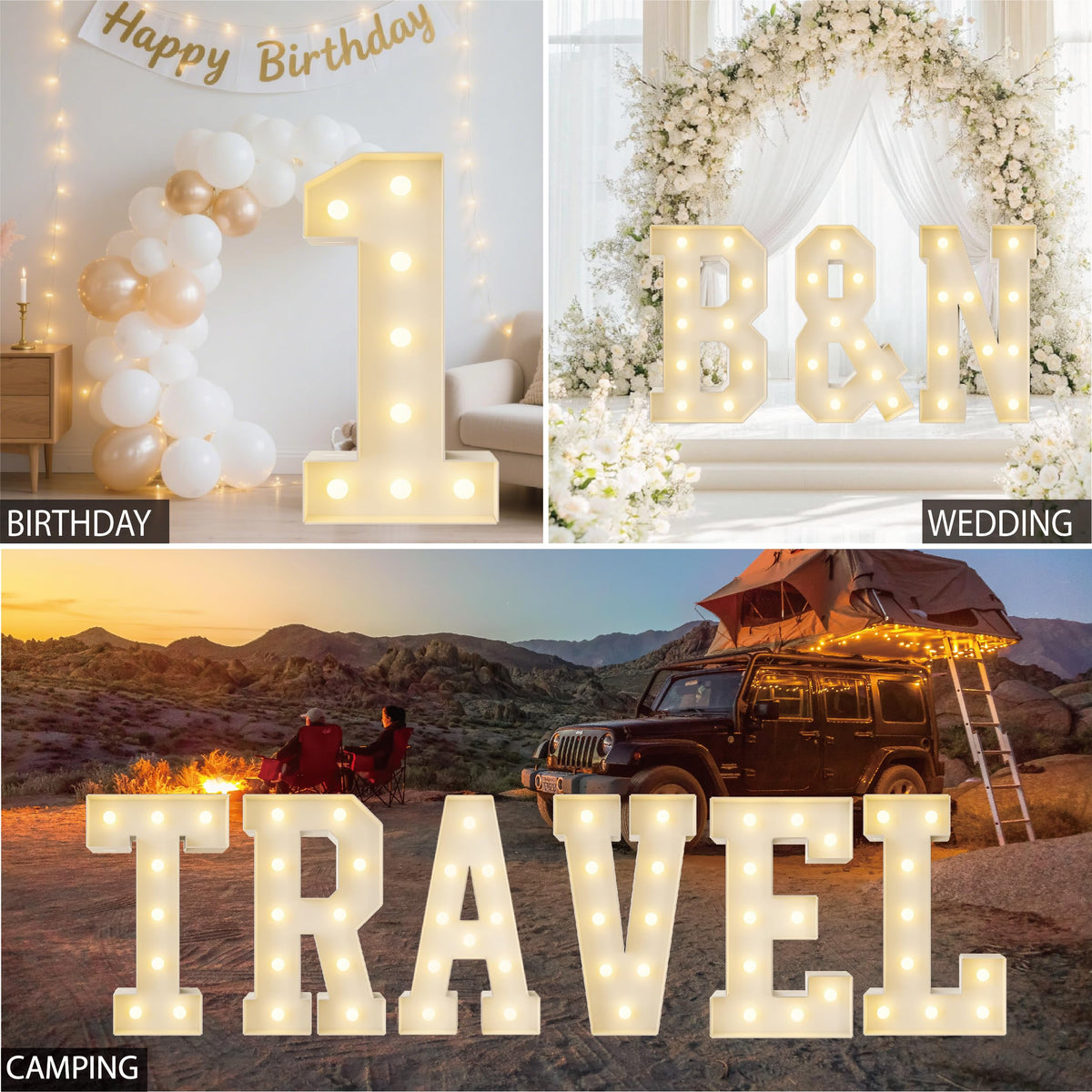 HXWEIYE Big Light Up Letters L，3FT Large Marquee Letters with lights, Mosaic Balloon Frame, Giant Baby Letter for baby shower Birthday Graduation Engagement Party Wedding Christmas Decor (Warm White)