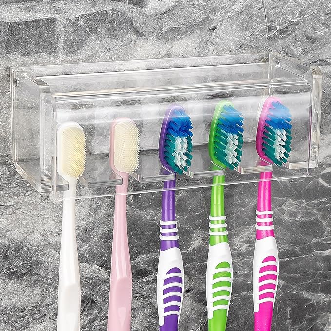 5 Slots Wall Mount Toothbrush Holder