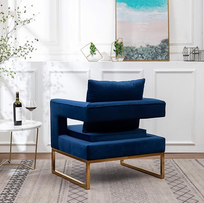 Roundhill Furniture Lenola Upholstered Accent Arm Chair