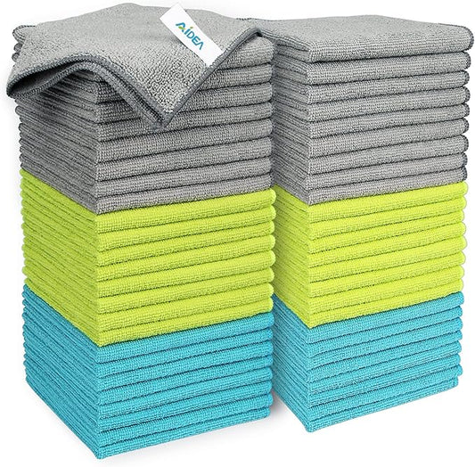 AIDEA Microfiber Cleaning Cloth-50PK, Soft Microfiber Towels