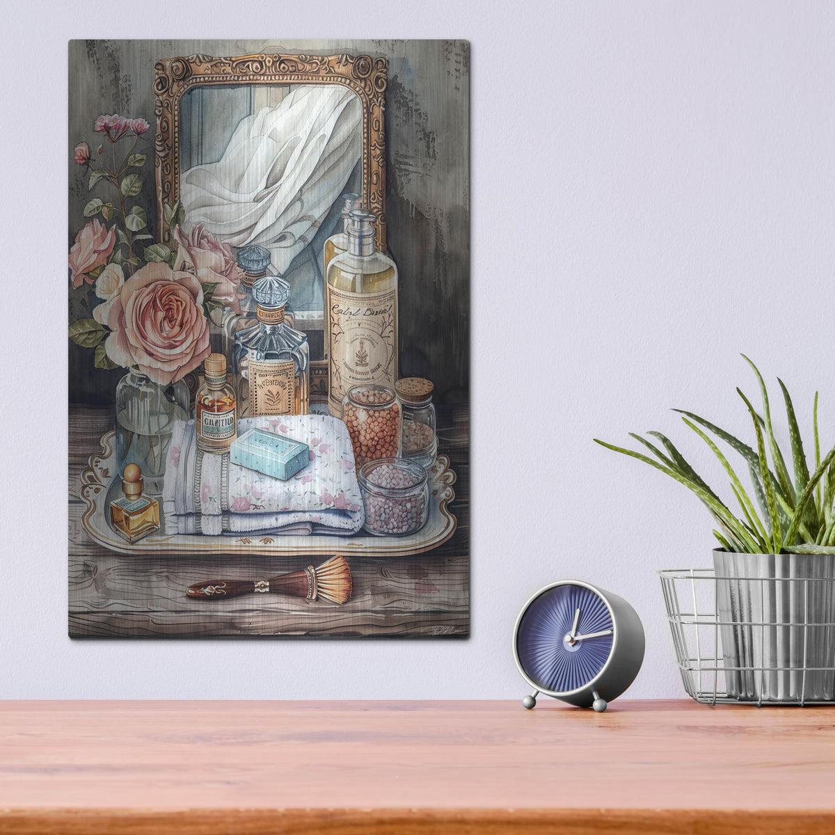 Luxe Metal Art 'Bath Salts' by Momart Metal Wall Art, 12" x 16"