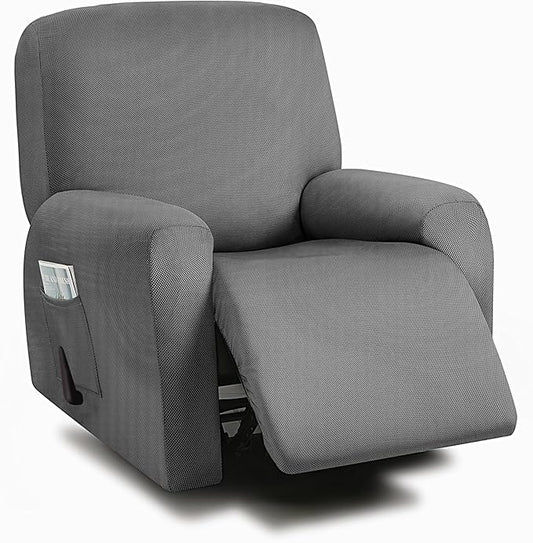 ULTICOR 4-Piece, 1 Seat Recliner Cover, Yarn Dyed Reclining Chair Covers