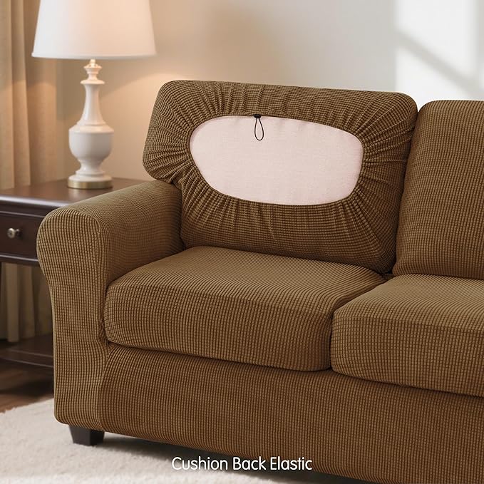 SUBRTEX 3 Pieces Stretch Sofa Slipcover Sets Couch Cover Sets Backrest Cushion