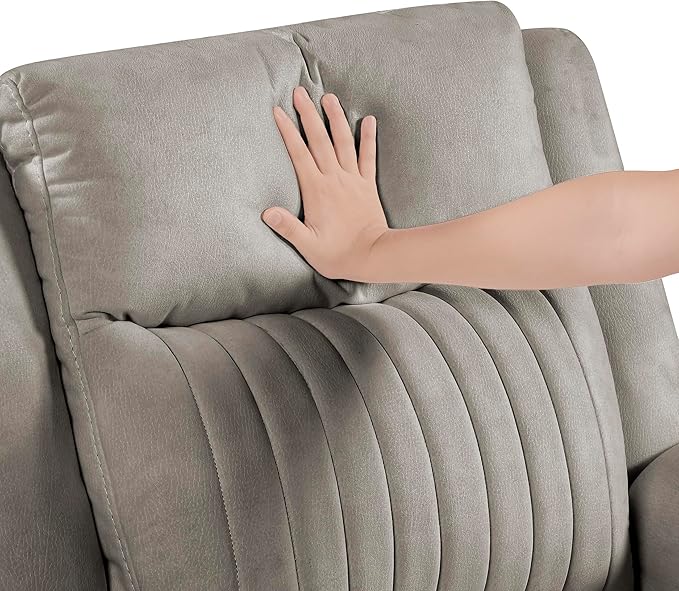Lexicon Manual Double Reclining Loveseat, Polished Microfiber Manual Wall