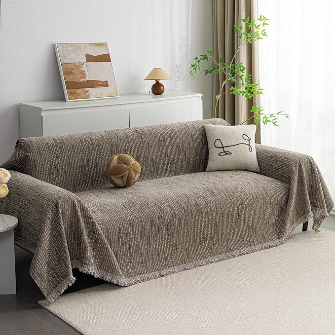 MYSKY HOME Couch Covers for 3 Cushion Couch Sofa, Sectional Couch Cover L Shape