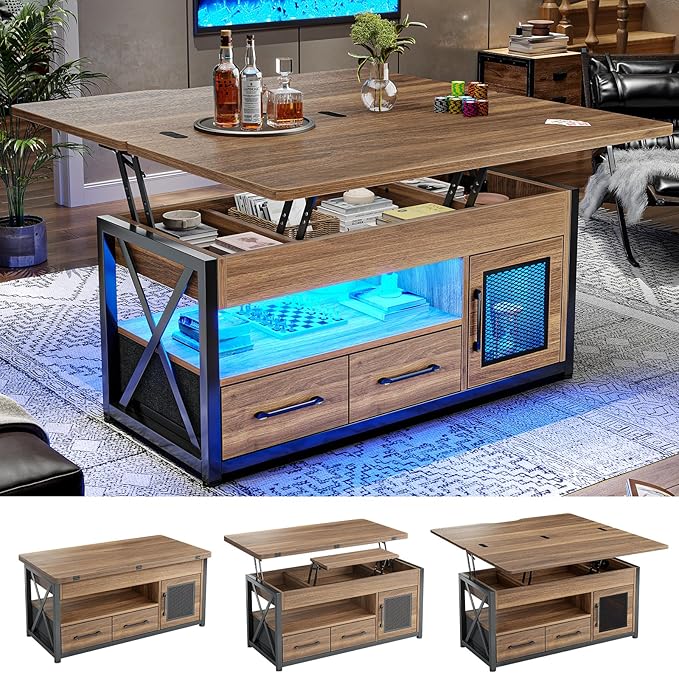 Itaar 40" Lift Top Coffee Table, 4 in 1 Coffee Tables