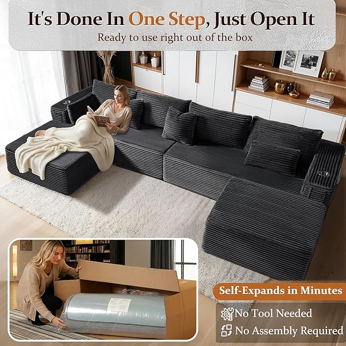 37" Cloud Sectional Couch Ottoman