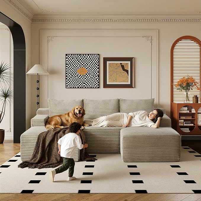 96" Sectional Couches for Living Room Cloud Couch Sofa
