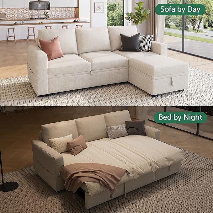 HONBAY Modular Sectional Sleeper Sofa