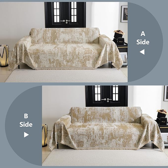 MYSKY HOME Couch Cover for Sectional Sofa Set for Dog Cat Pets Abstract
