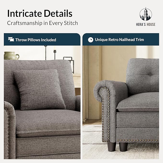 HERA'S HOUSE 2 Pieces Modular Sectional Sofa Sets, Oversized Couch Set
