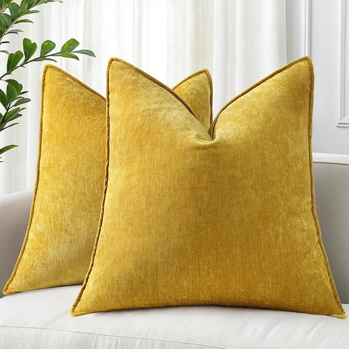 decorUhome Summer Couch Throw Pillow Covers 18x18 Set of 2, Decorative Soft