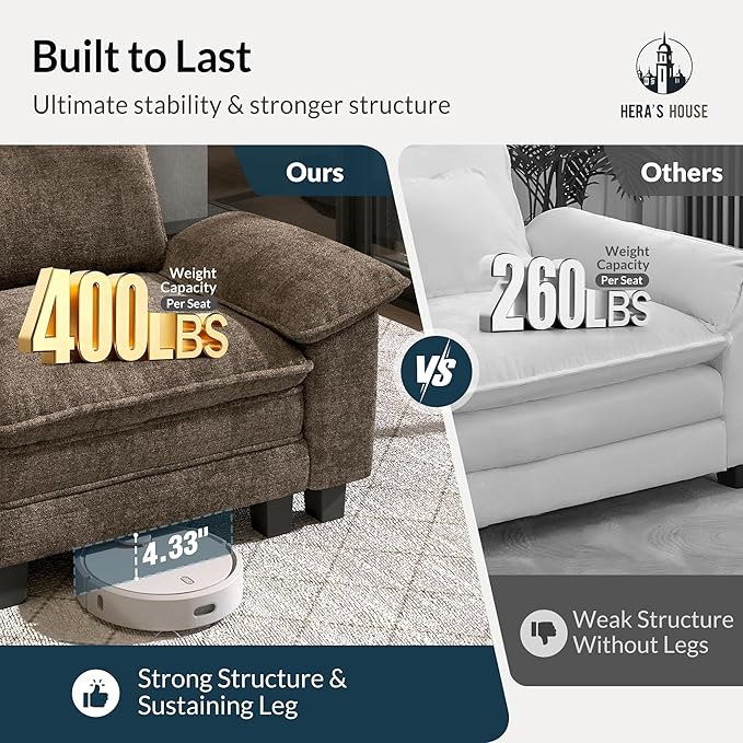 HERA'S HOUSE 158" Modular Sectional Sofa, Oversized U Shaped Couches