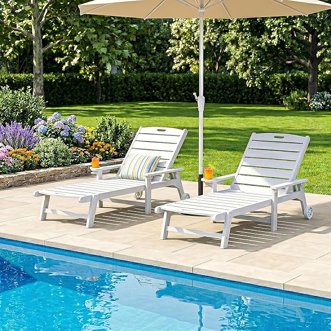 Outdoor Lounge Chair Set of 2
