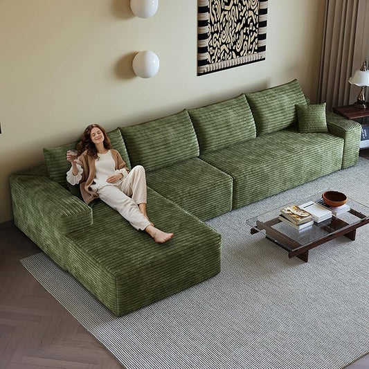 136" Sectional Couches for Living Room Cloud Couch Sofa