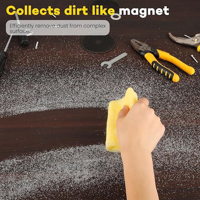CAREGY 48Pcs Tack Cloth for Removing Dust from Woodworking, Sanding Particles