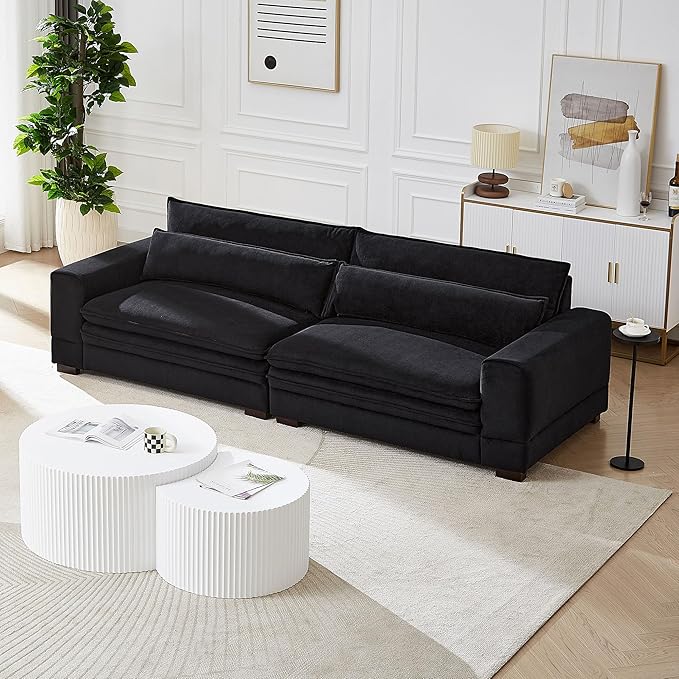 White Round Coffee Table Nesting Coffee Table Set of 2 Circle Fluted Cofee