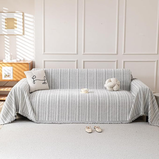 Boho Chenille Couch Cover for Dogs, Non Slip Sofa Cover, Couch Slipcover Covers