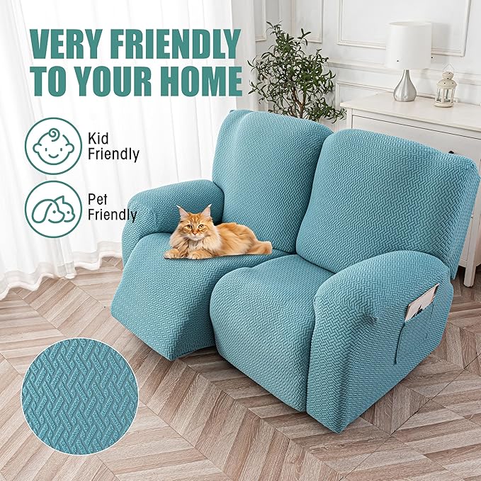 Genina Recliner Loveseat Cover Stretch Couch Covers Sofa slipcover